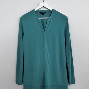Lauren Ralph Lauren Women's Green Layered Jersey Top Size M